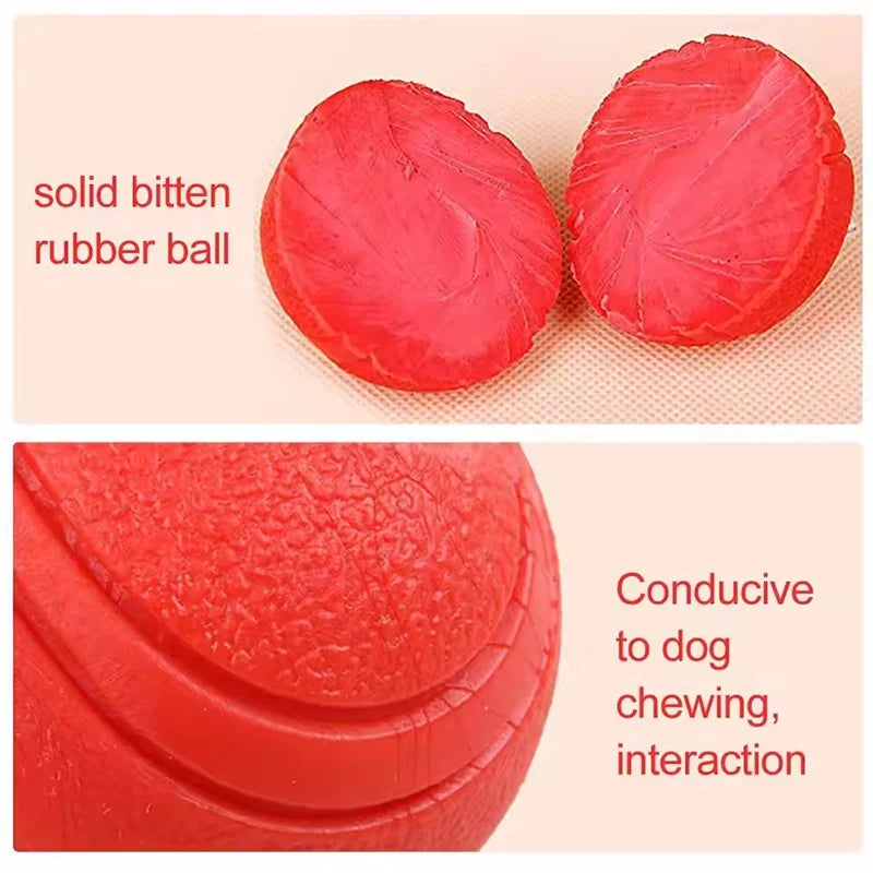 Dog Chew Toy Ball Elastic Rubber Solid Ball For Outdoor Throwing Recovery Training