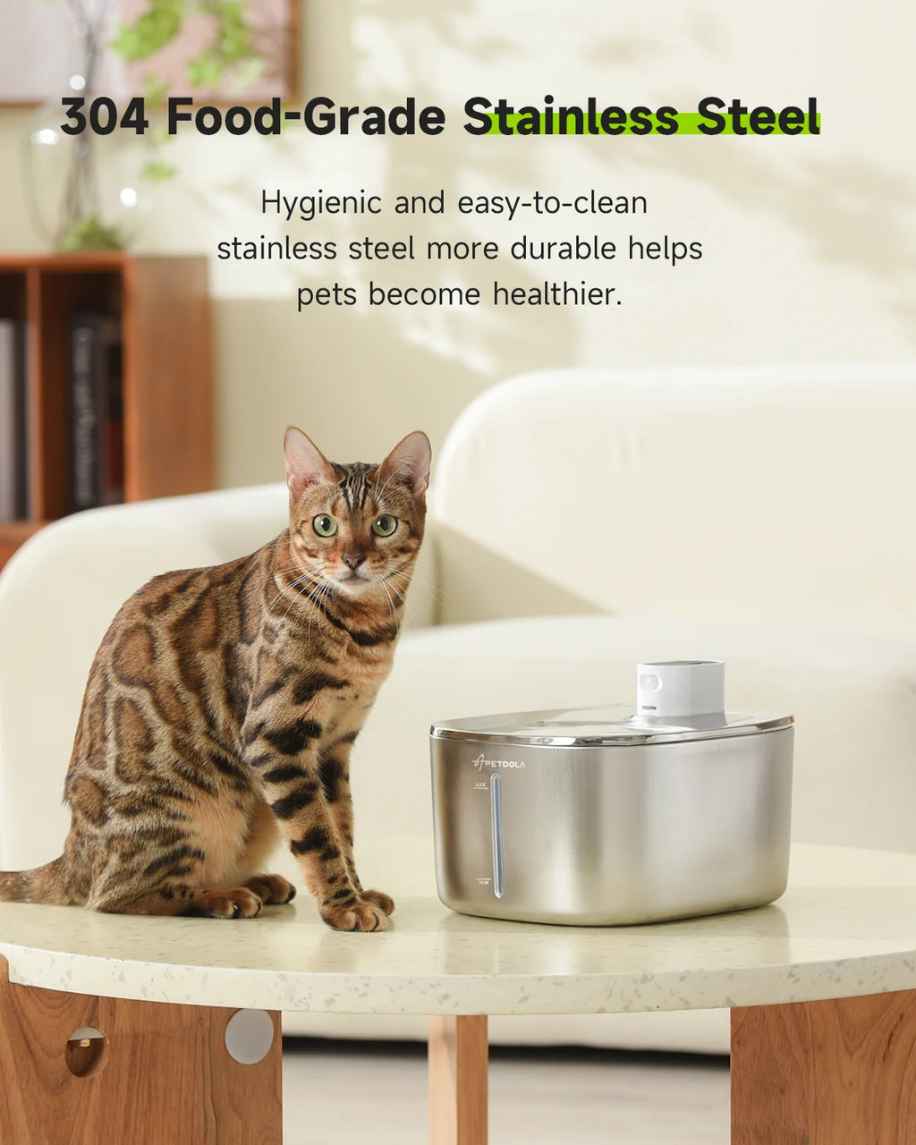 APETDOLA 4L Wireless Water Fountain Auto Sensor Drinking Fountain Dispenser For Cats and Dogs