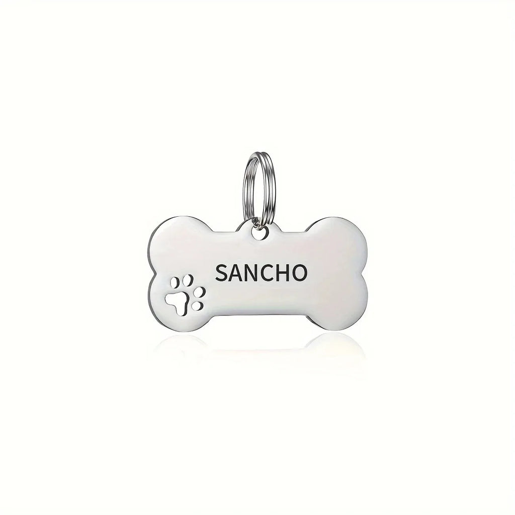 Personalized Engraved High Quality Dog ,Cat Tag with Name and Phone Number, Bone Shaped Pet Pendant for Custom Identification